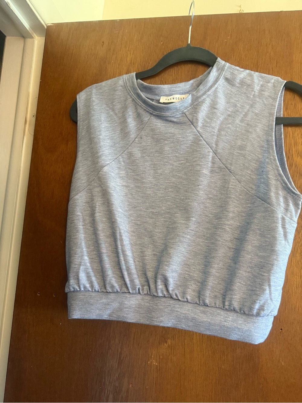 Woman’s  Sleeveless Heather Blue Top